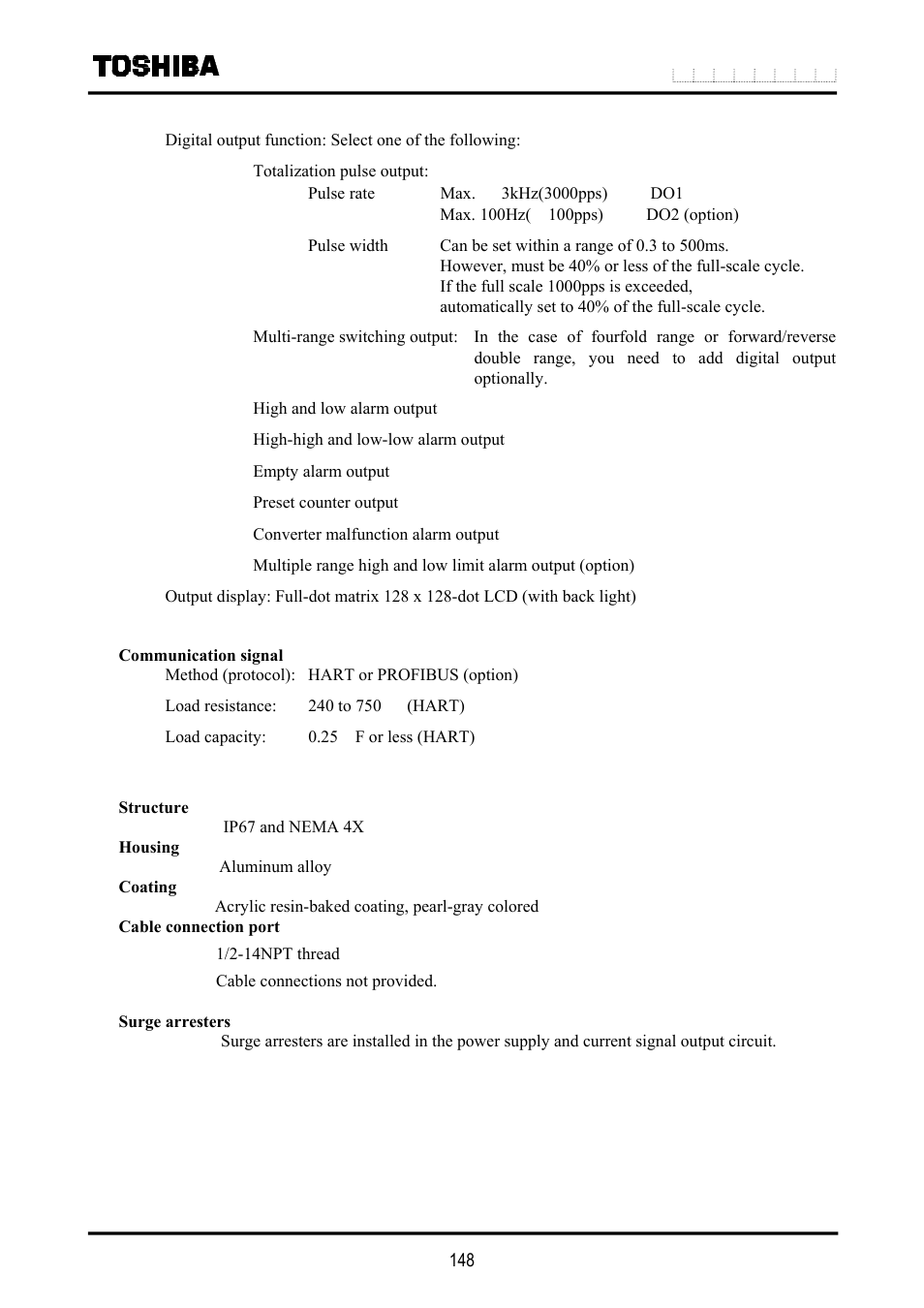 Toshiba LF516 User Manual | Page 149 / 157