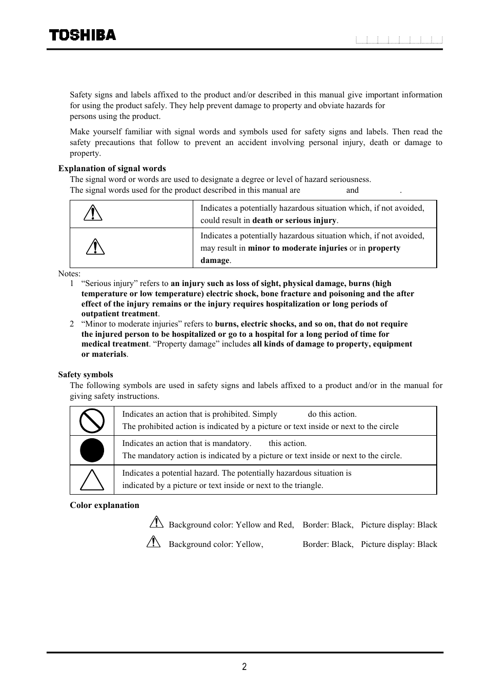 Safety precautions, Warning, Caution | Toshiba LF516 User Manual | Page 3 / 157