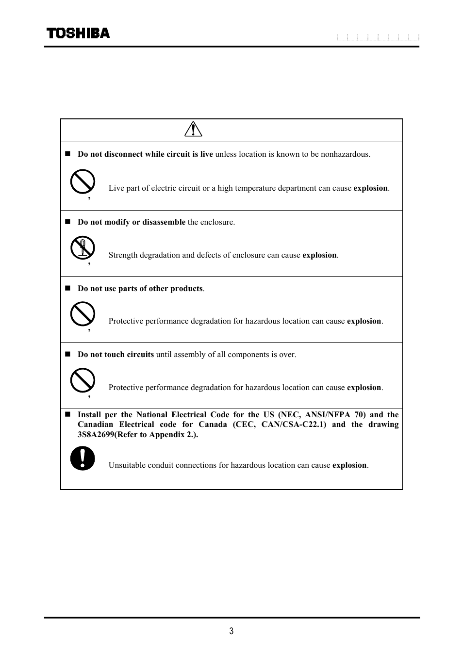 Safety precautions (continued), Safety precautions for hazardous locations | Toshiba LF516 User Manual | Page 4 / 157