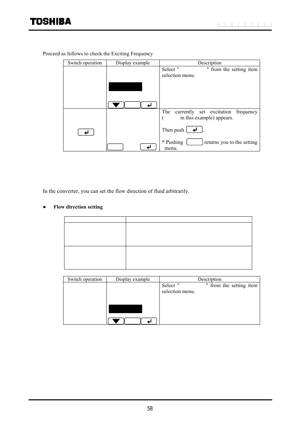 5 flow direction setting | Toshiba LF516 User Manual | Page 59 / 157