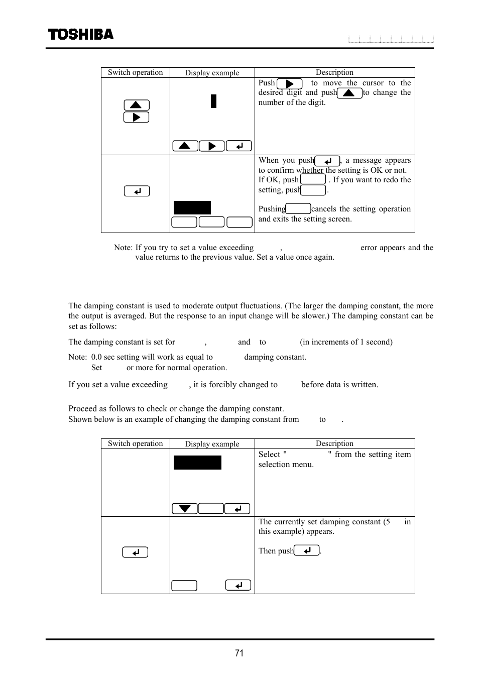 10 damping constant | Toshiba LF516 User Manual | Page 72 / 157