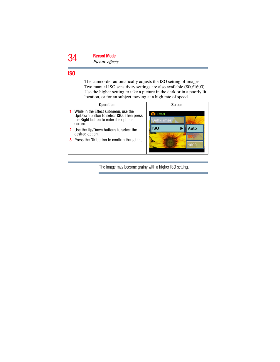 Toshiba Camileo S20 User Manual | Page 34 / 138