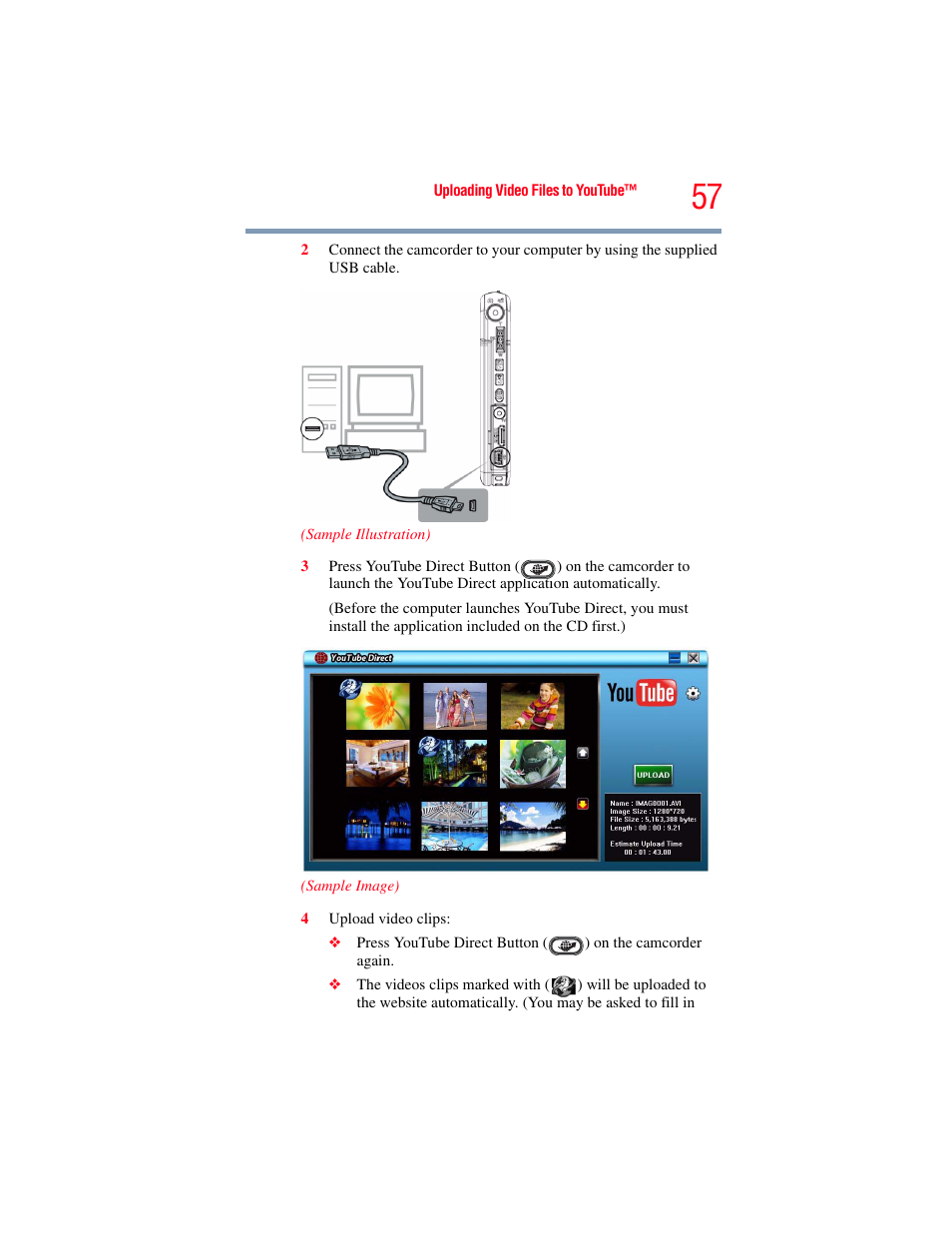 Toshiba Camileo S20 User Manual | Page 57 / 138
