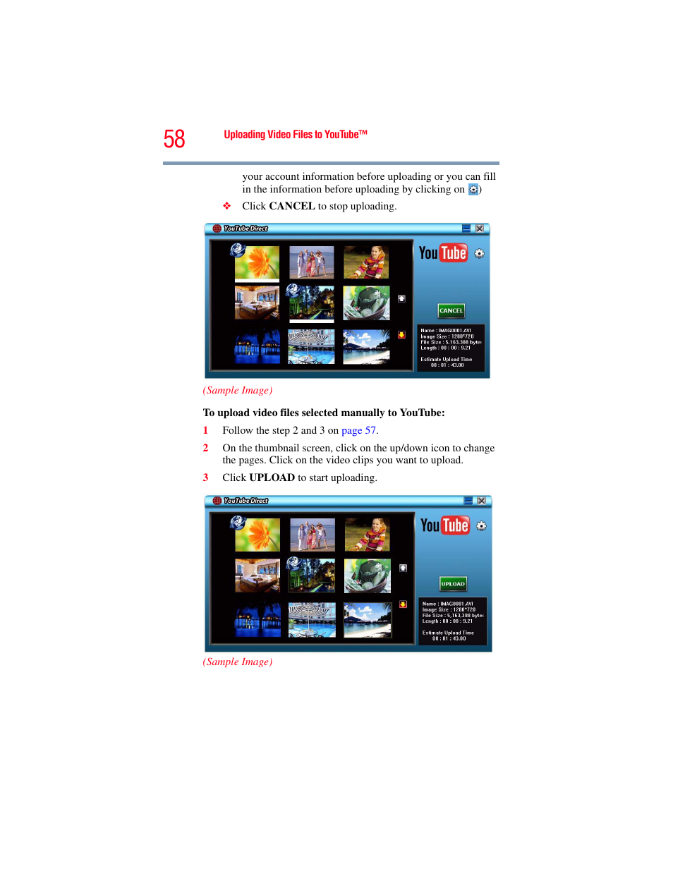 Toshiba Camileo S20 User Manual | Page 58 / 138