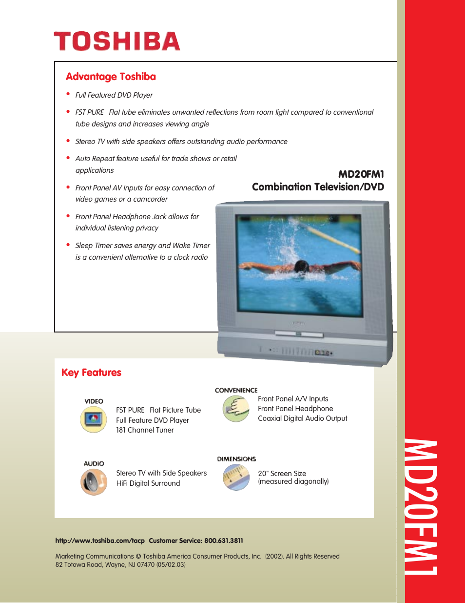 Toshiba MD20FM1 User Manual | 2 pages