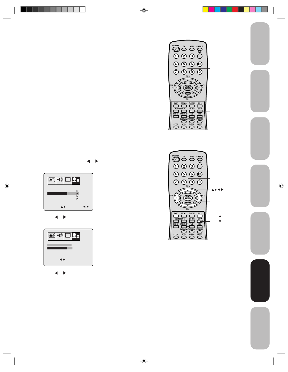 Using the tv's features, Adjusting the channel settings, Using the tv’s features | Switching between two channels, Programming your favorite channels, Using the tv’ s features | Toshiba 14AF43 User Manual | Page 17 / 36