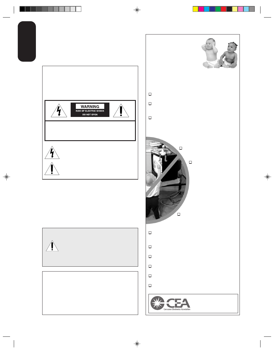 Safety precautions, Child safety, The issue | Toshiba cares, Tune into safety, It makes a difference where your tv stands, Dear customer | Toshiba 14AF43 User Manual | Page 2 / 36