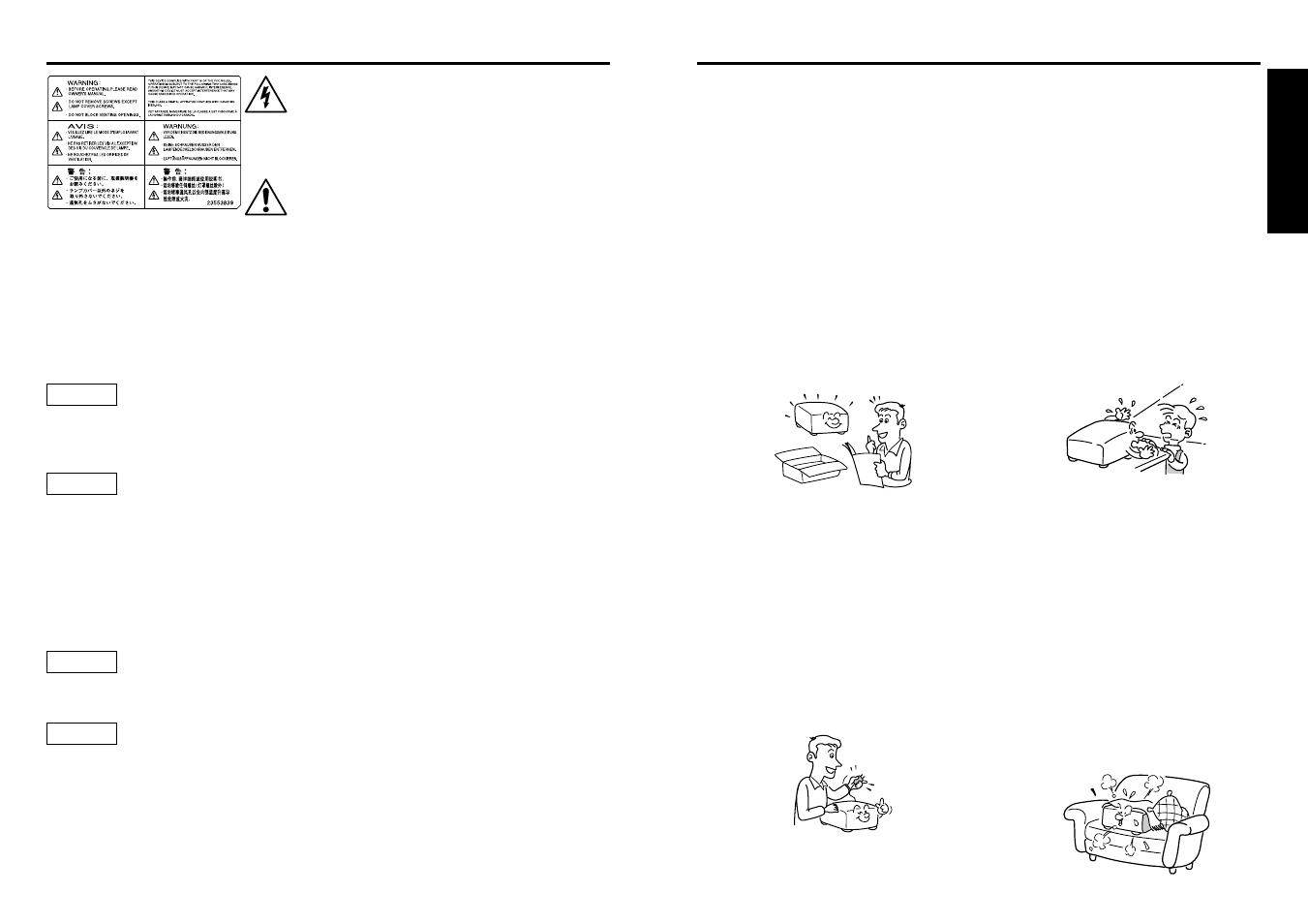 Before using, Safety precautions, Important safety instructions | Important safety instructions safety precautions, Bef ore using | Toshiba TLP T521E User Manual | Page 2 / 37