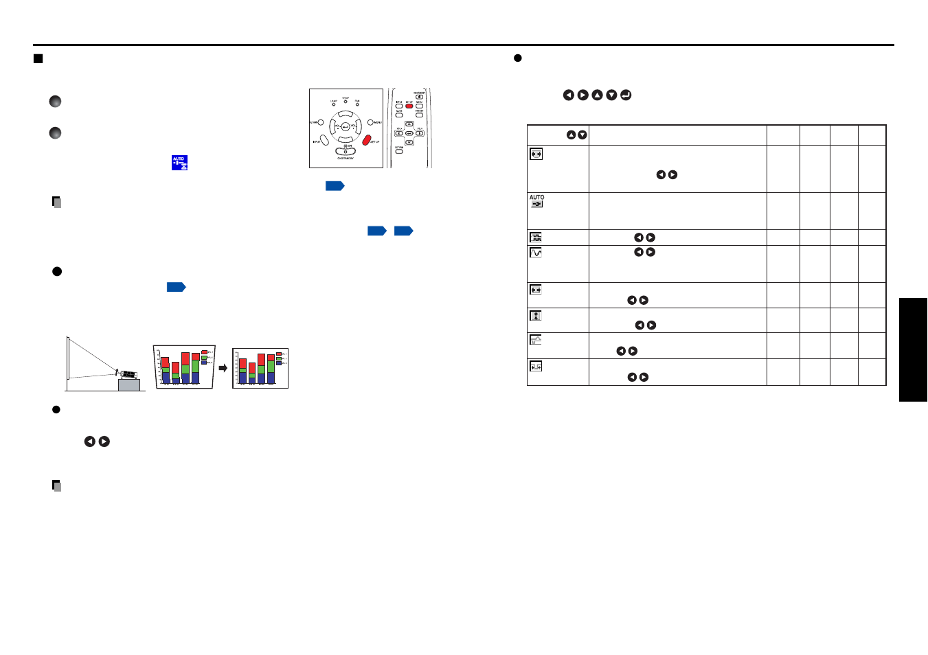 Using handy features, Using auto setting, P.26 | Operations, Correcting the keystone distortion | Toshiba TDP-S21 User Manual | Page 14 / 25