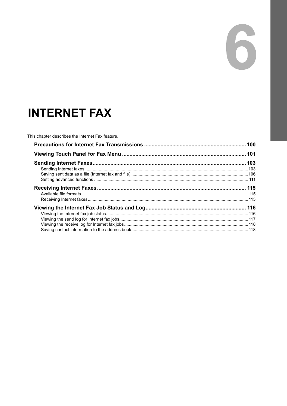 Internet fax, Chapter 6 | Toshiba e-STUDIO Multifunctional Digital Systems 356SE User Manual | Page 101 / 124