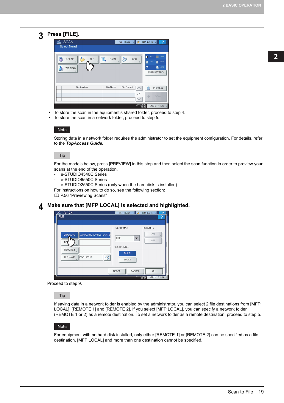 Toshiba e-STUDIO Multifunctional Digital Systems 356SE User Manual | Page 21 / 124