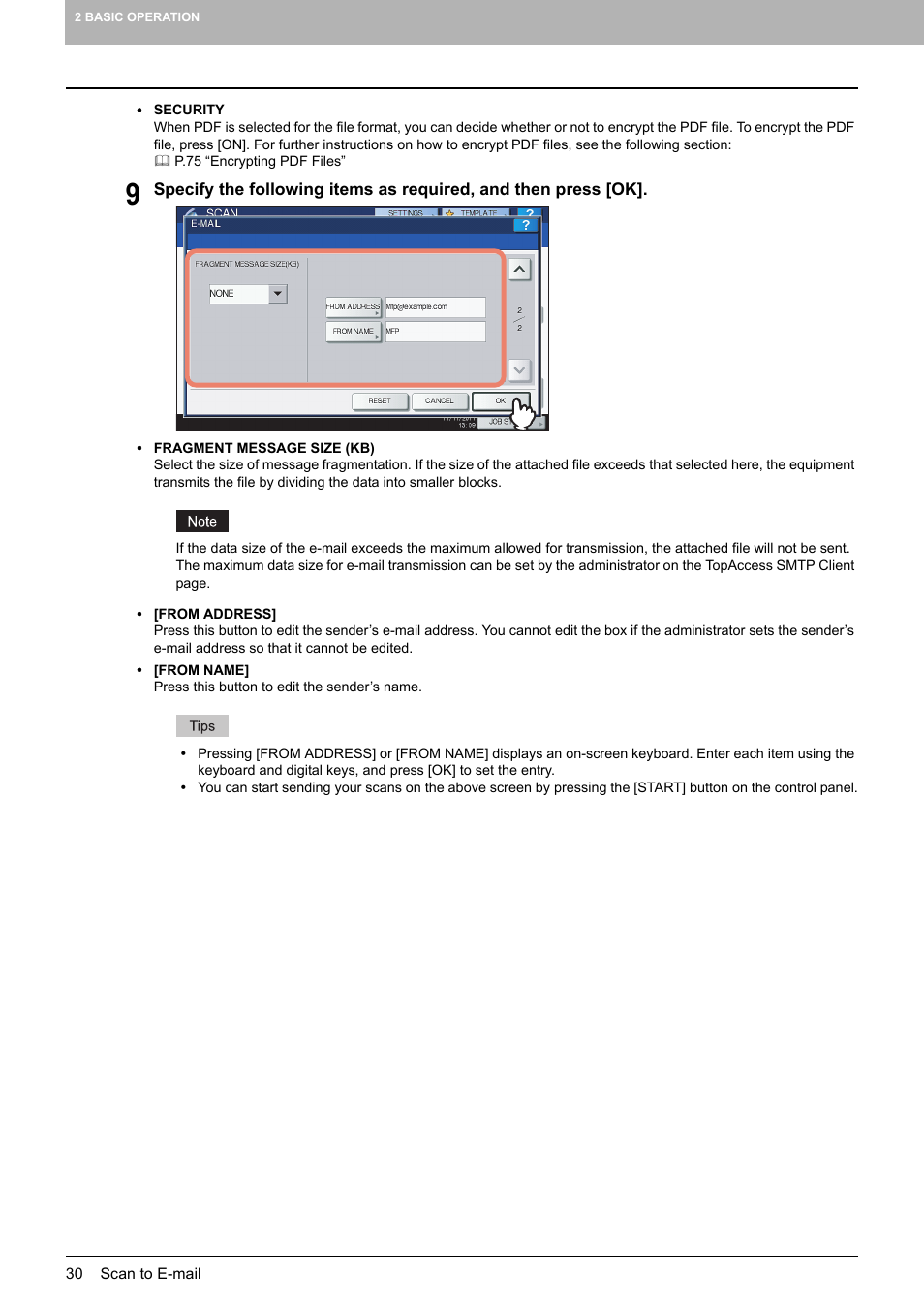 Toshiba e-STUDIO Multifunctional Digital Systems 356SE User Manual | Page 32 / 124