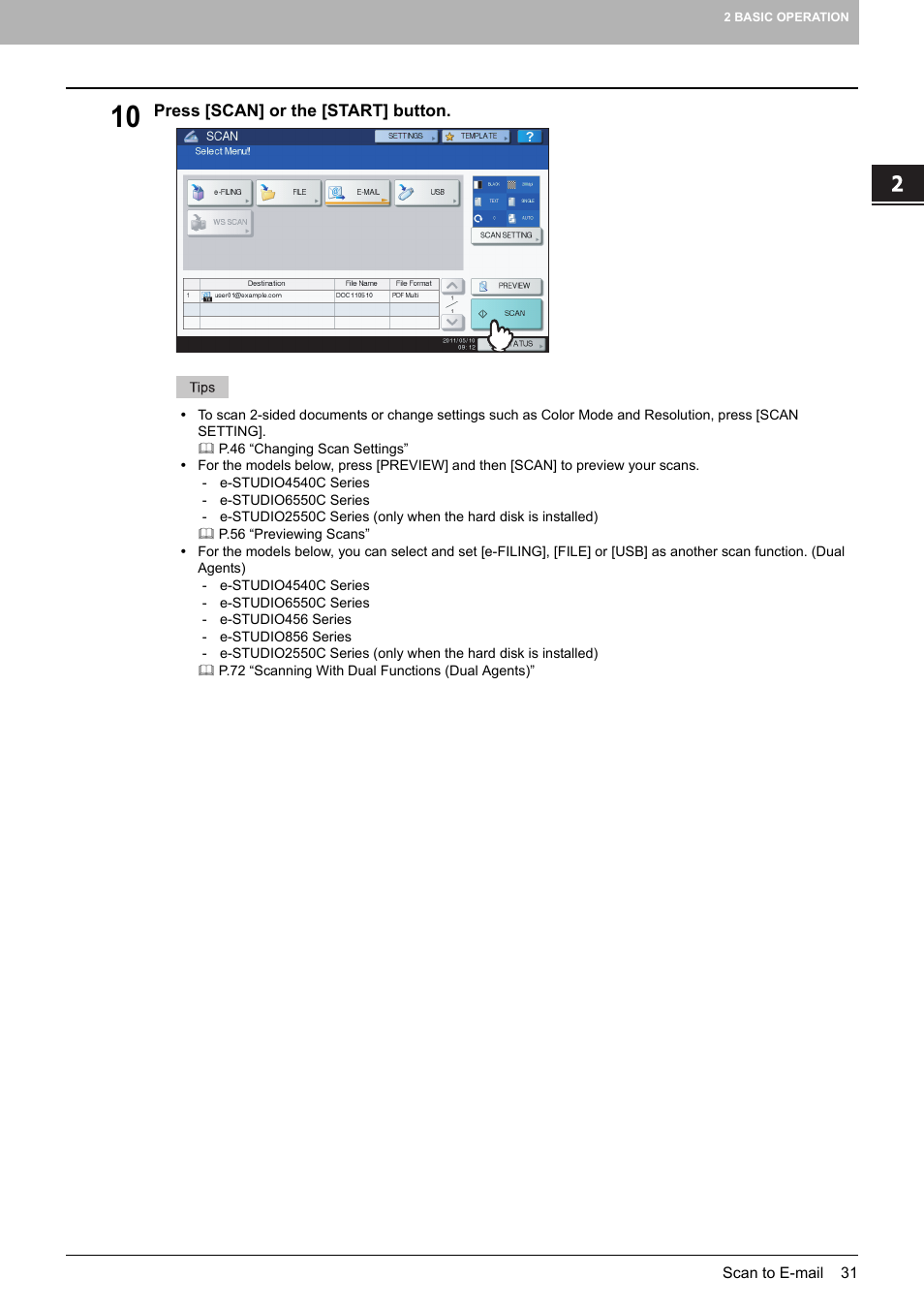 Toshiba e-STUDIO Multifunctional Digital Systems 356SE User Manual | Page 33 / 124
