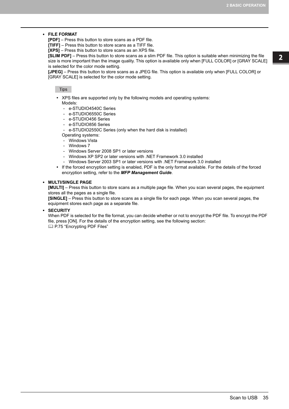 Toshiba e-STUDIO Multifunctional Digital Systems 356SE User Manual | Page 37 / 124