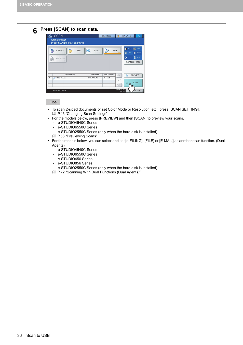 Toshiba e-STUDIO Multifunctional Digital Systems 356SE User Manual | Page 38 / 124