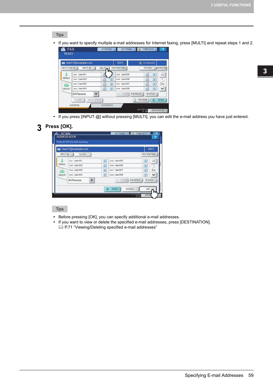 Toshiba e-STUDIO Multifunctional Digital Systems 356SE User Manual | Page 61 / 124