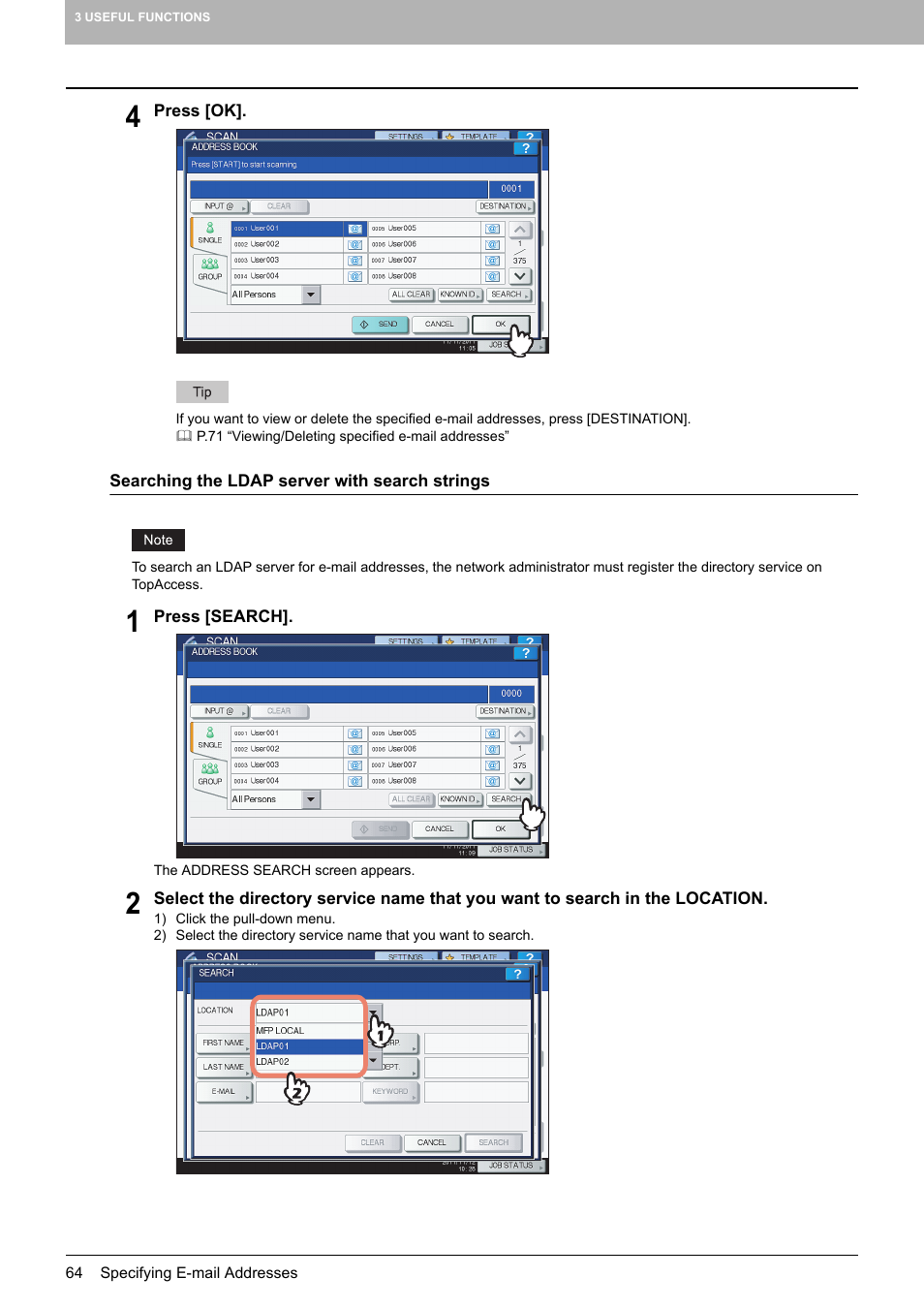 Toshiba e-STUDIO Multifunctional Digital Systems 356SE User Manual | Page 66 / 124