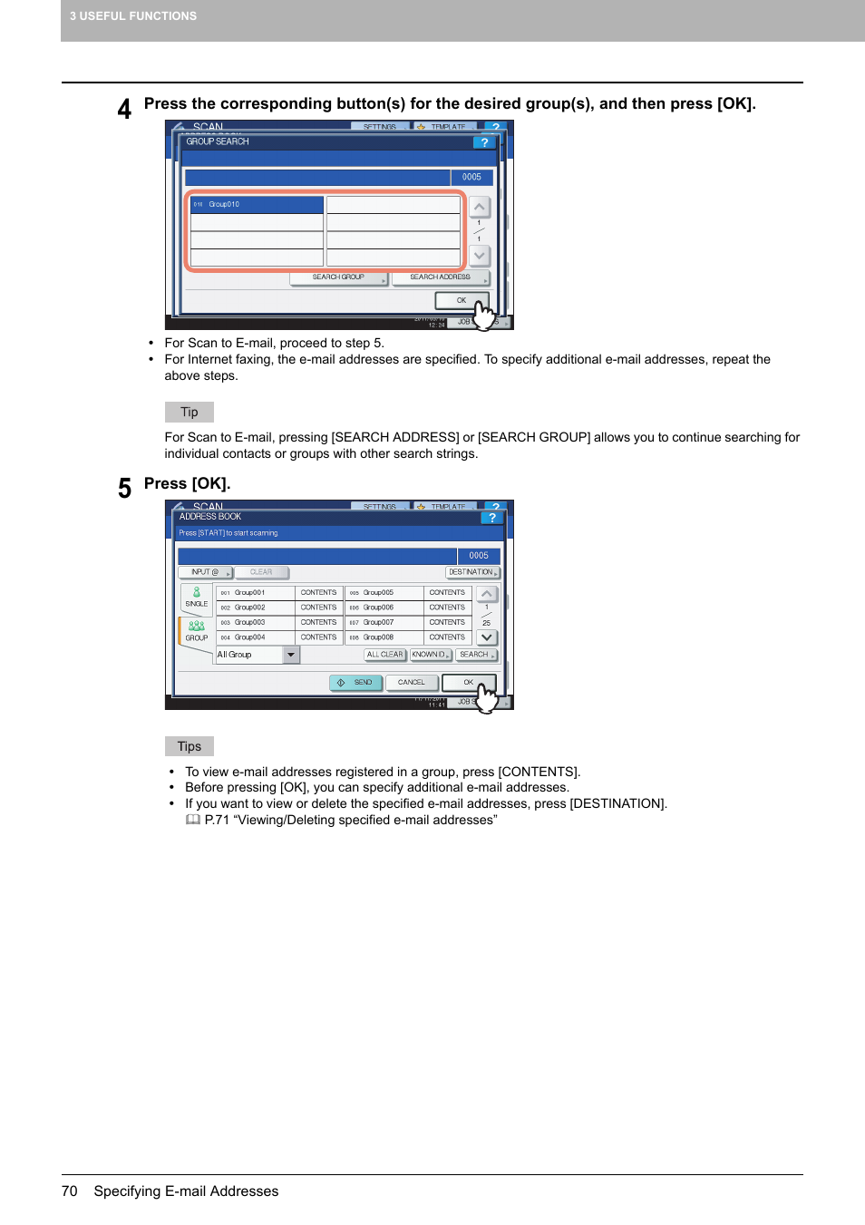 Toshiba e-STUDIO Multifunctional Digital Systems 356SE User Manual | Page 72 / 124