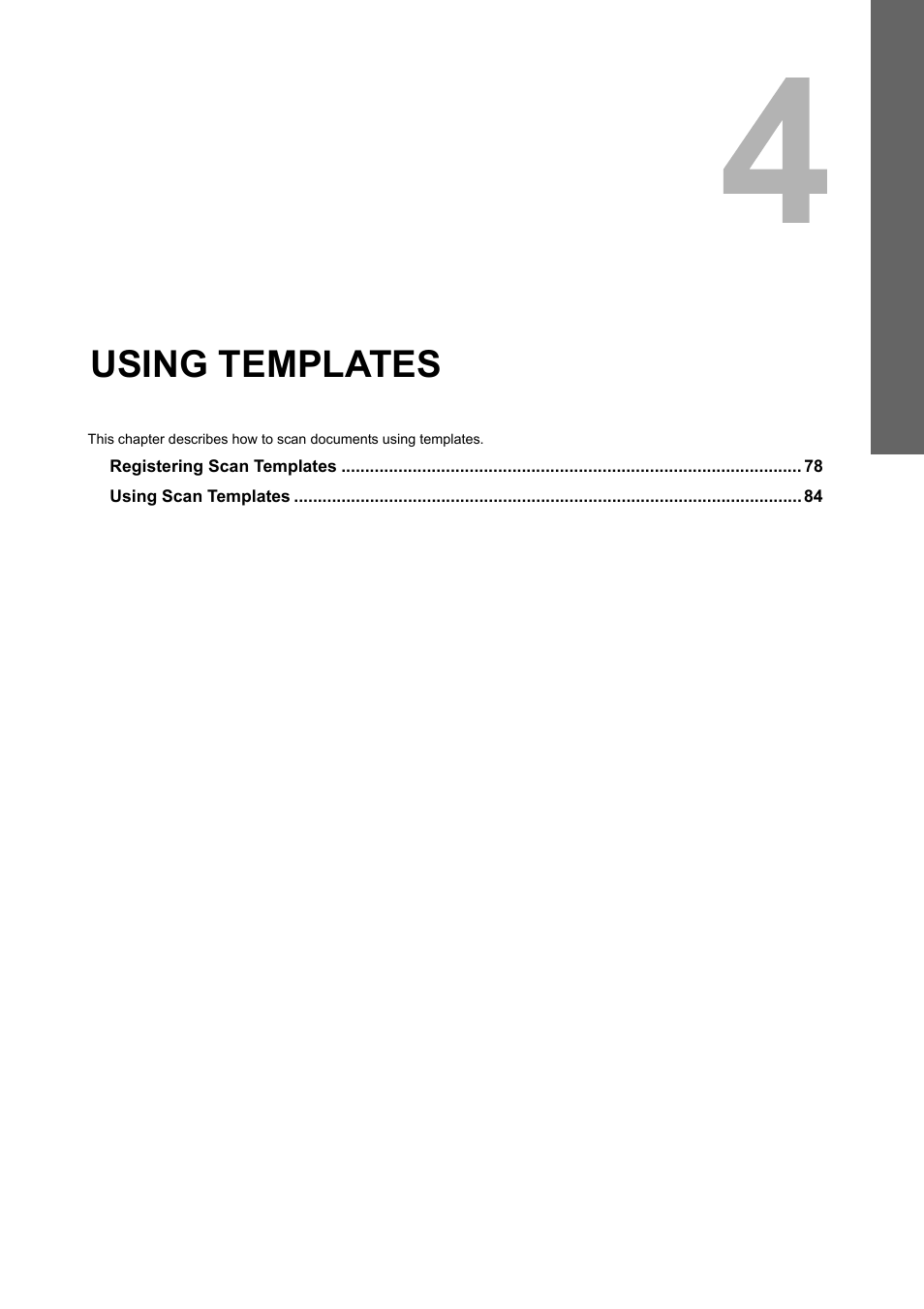 Using templates, Chapter 4, P.77 “using templates | Toshiba e-STUDIO Multifunctional Digital Systems 356SE User Manual | Page 79 / 124