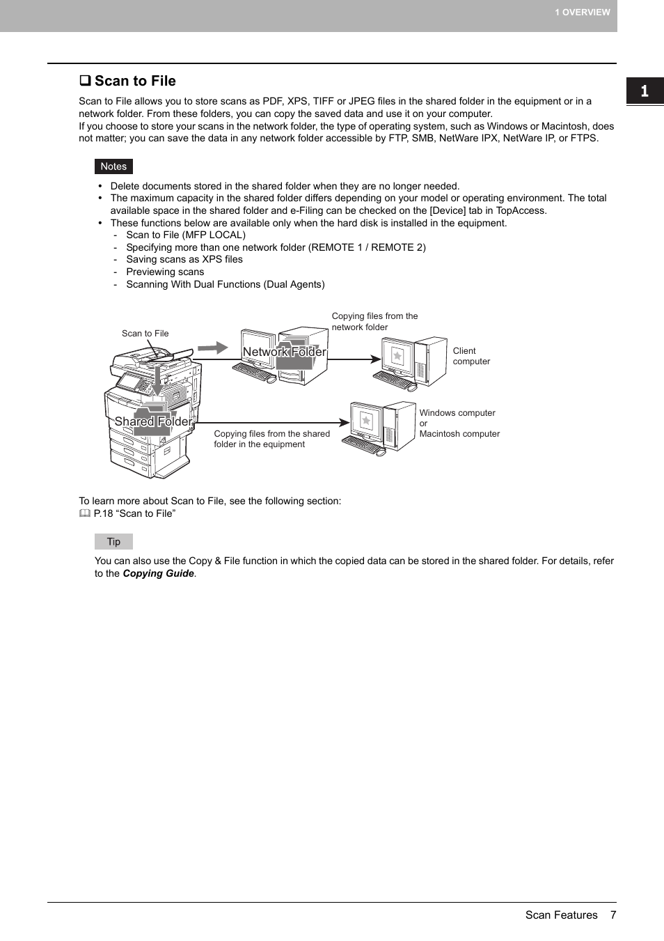 Scan to file | Toshiba e-STUDIO Multifunctional Digital Systems 356SE User Manual | Page 9 / 124