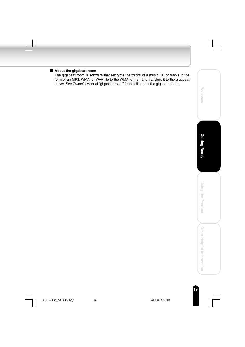 Toshiba MEGF40 User Manual | Page 19 / 75