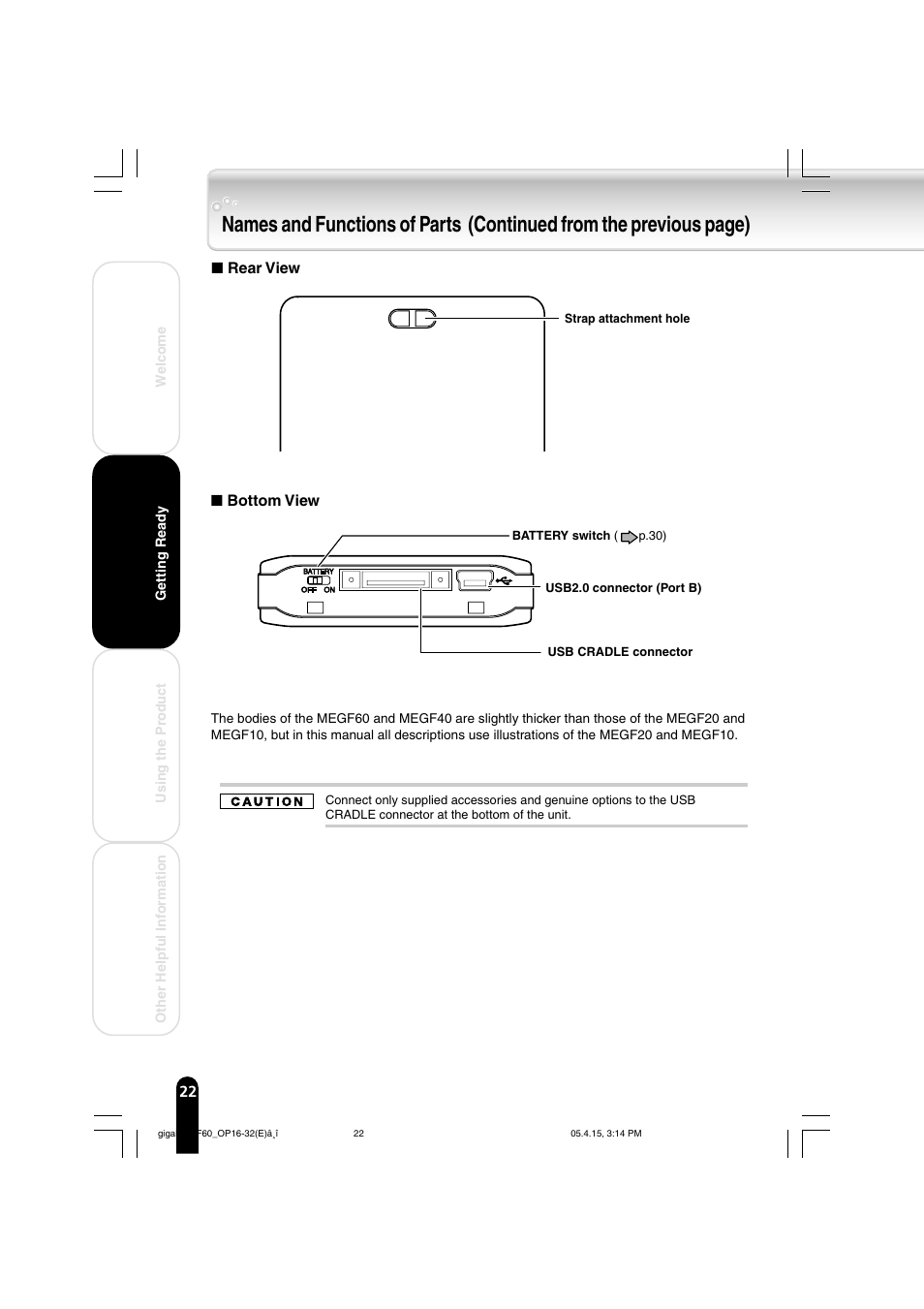 Toshiba MEGF40 User Manual | Page 22 / 75