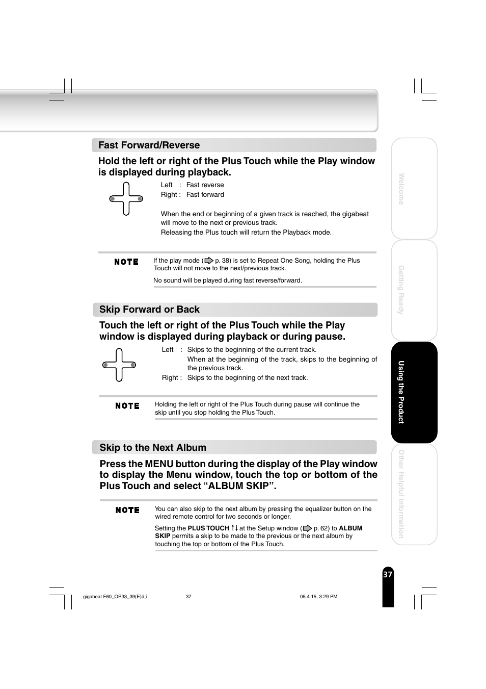 Toshiba MEGF40 User Manual | Page 37 / 75