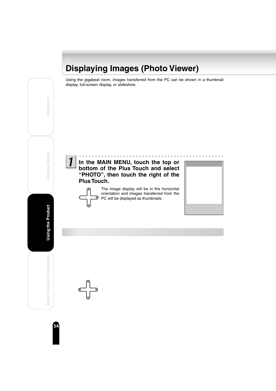 Displaying images (photo viewer) | Toshiba MEGF40 User Manual | Page 54 / 75