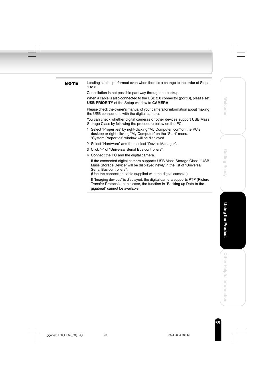 Toshiba MEGF40 User Manual | Page 59 / 75