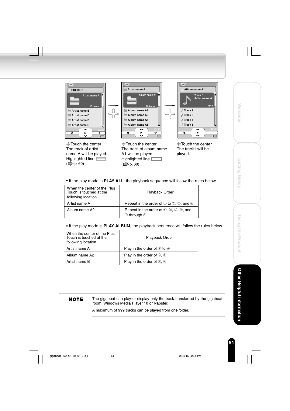 Toshiba MEGF40 User Manual | Page 61 / 75