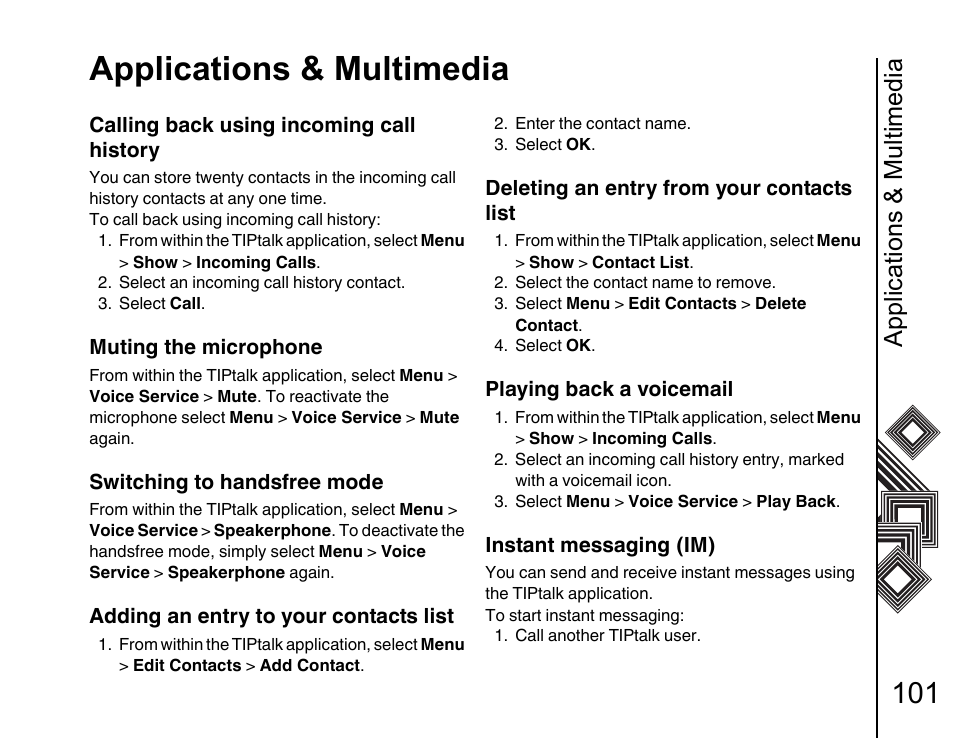 Applications & multimedia | Toshiba G500 User Manual | Page 102 / 123