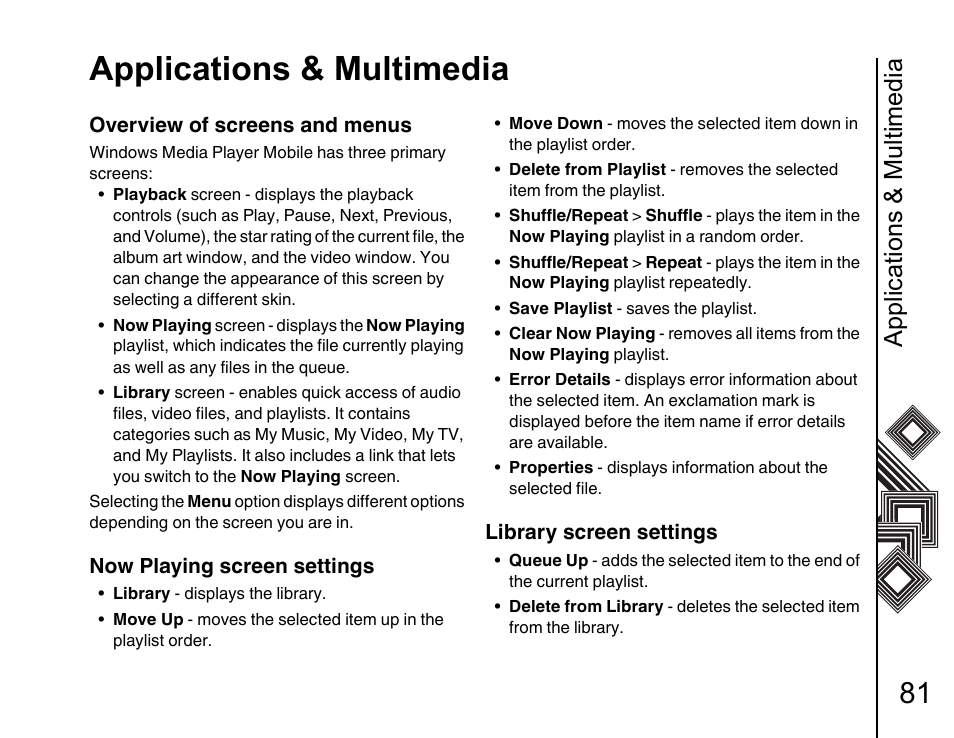 Applications & multimedia | Toshiba G500 User Manual | Page 82 / 123