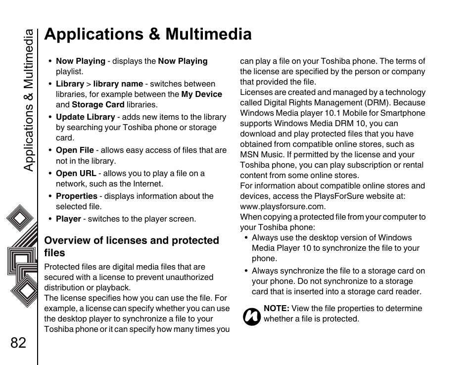 Applications & multimedia | Toshiba G500 User Manual | Page 83 / 123