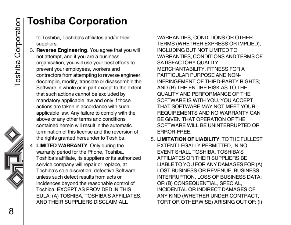 Toshiba corporation | Toshiba G500 User Manual | Page 9 / 123