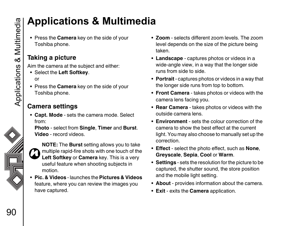 Applications & multimedia | Toshiba G500 User Manual | Page 91 / 123