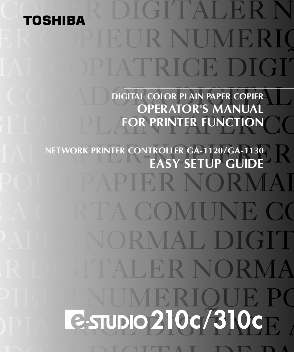 Toshiba GA-1120 User Manual | 65 pages