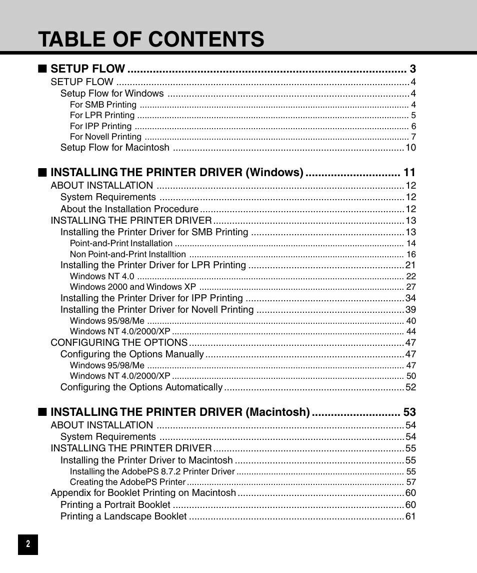 Toshiba GA-1120 User Manual | Page 4 / 65