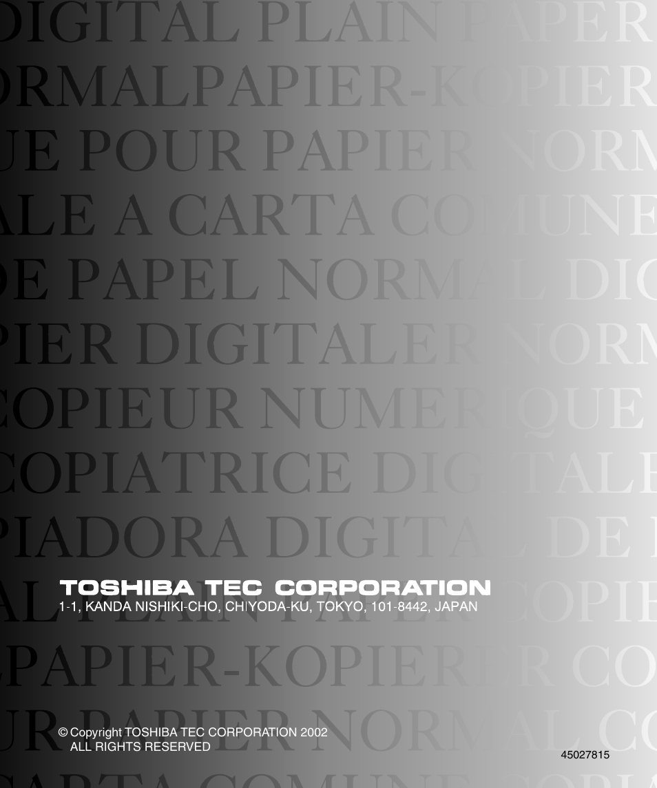 Toshiba GA-1120 User Manual | Page 65 / 65