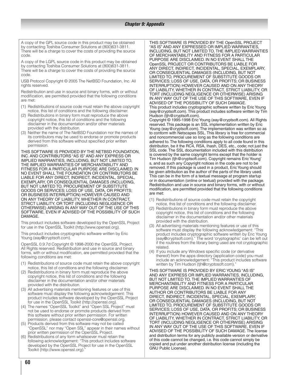 Toshiba 22AV500U User Manual | Page 60 / 60