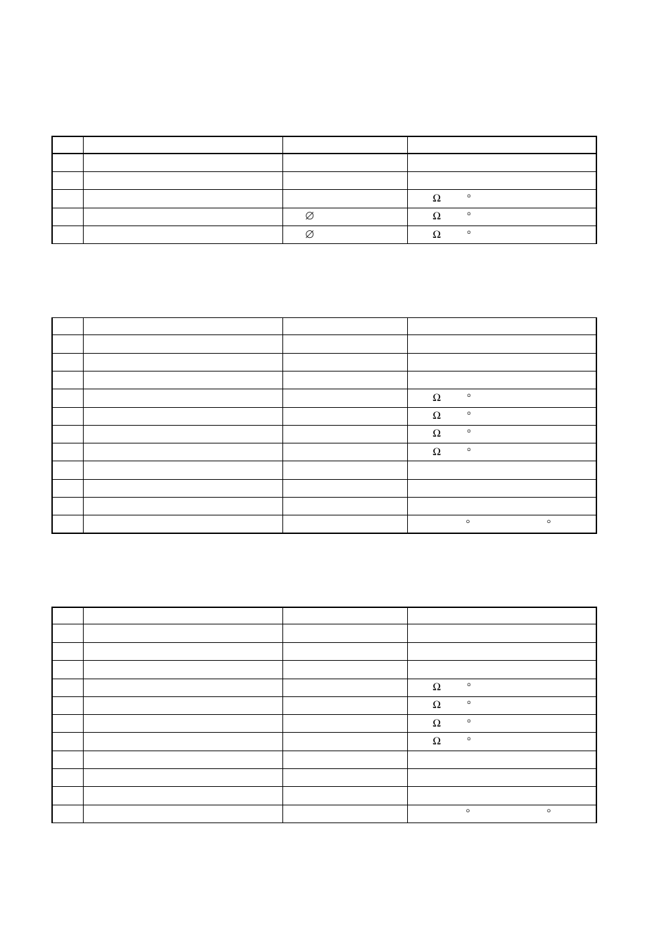 Specification of electrical parts, 2. outdoor unit (rav-sm560at-e), 1. indoor unit | 3. outdoor unit (rav-sm800at-e) | Toshiba RAV-SM800XT-E User Manual | Page 14 / 88