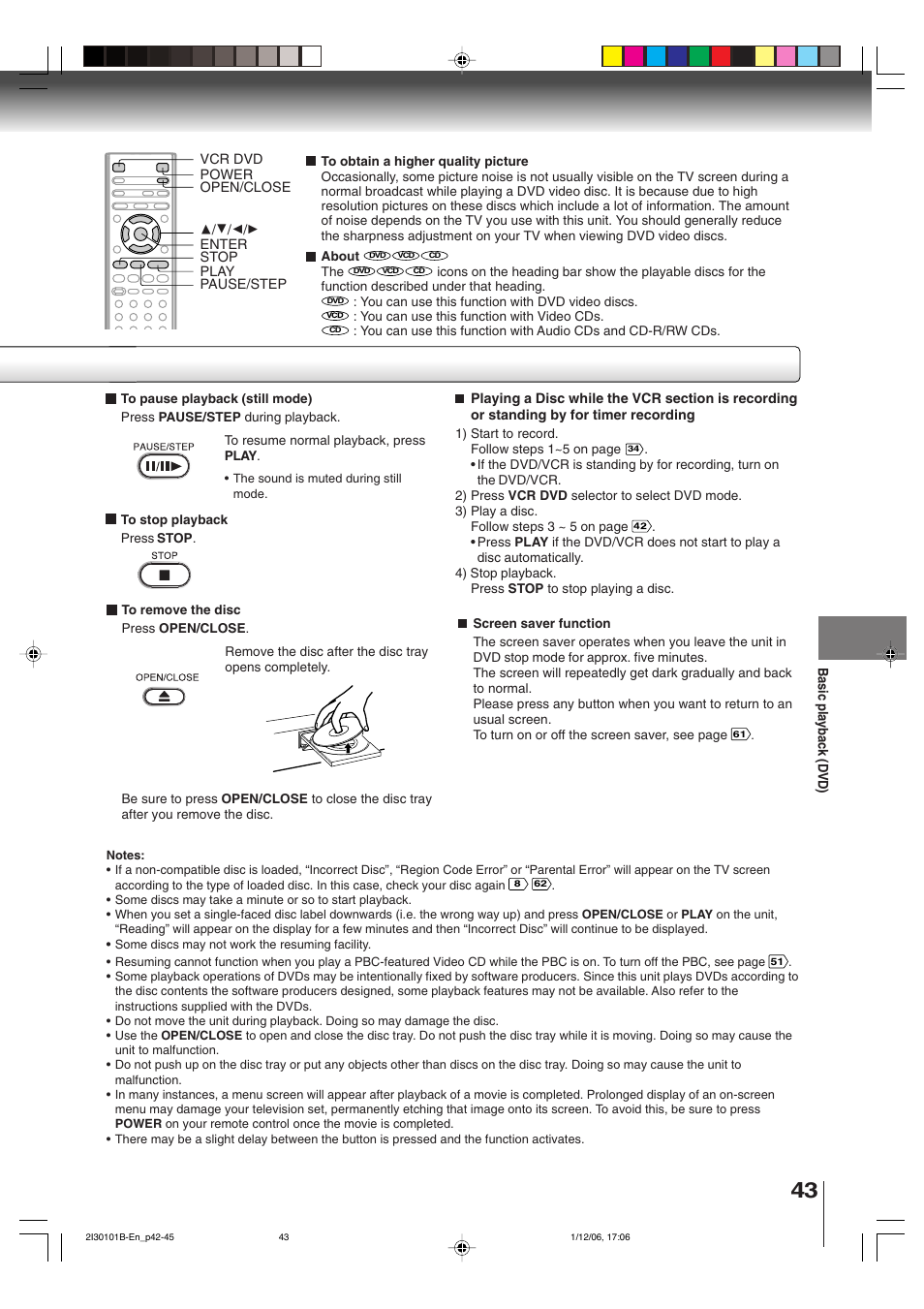 Toshiba DVD Video Player SD-V394SU User Manual | Page 43 / 72