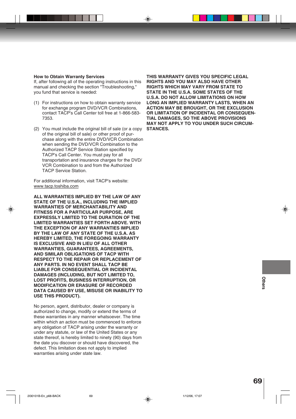 Toshiba DVD Video Player SD-V394SU User Manual | Page 69 / 72