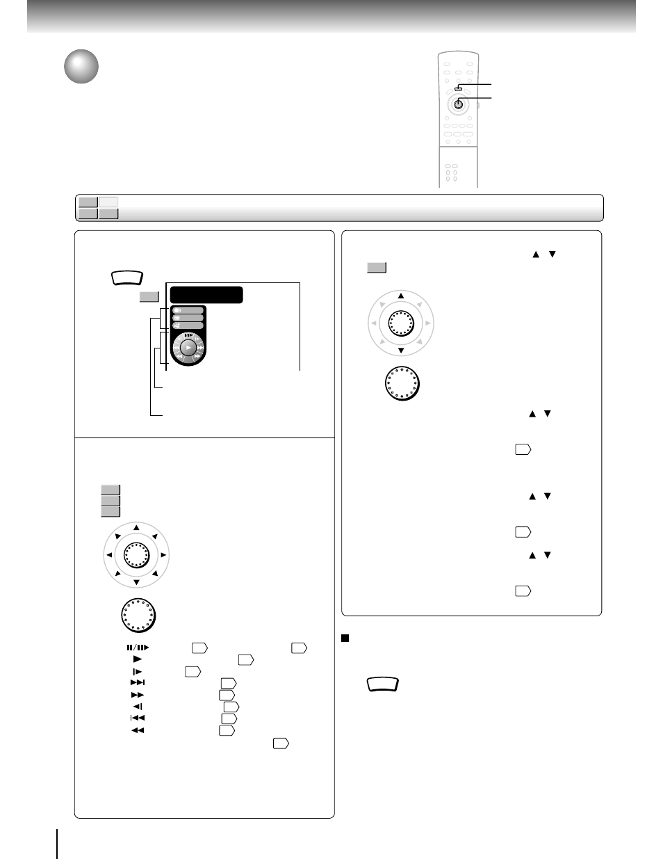 Using the graphic remote control v- remote, Using the graphic remote control - v-remote, Using the graphic remote control | Toshiba SD-9200 User Manual | Page 43 / 70