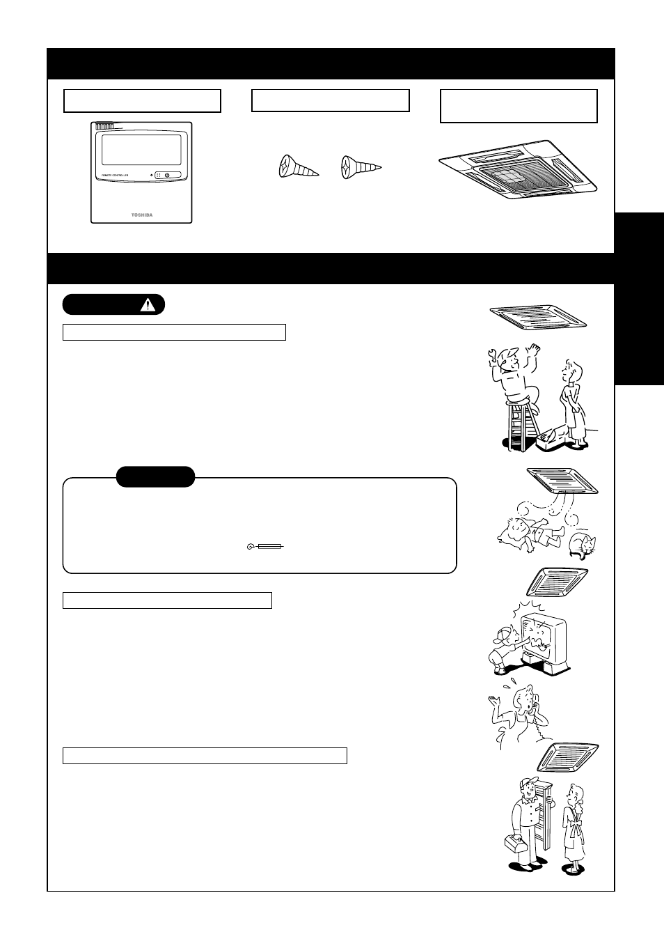 Accessories precautions for safety | Toshiba RAM-SM560BT-E User Manual | Page 18 / 110