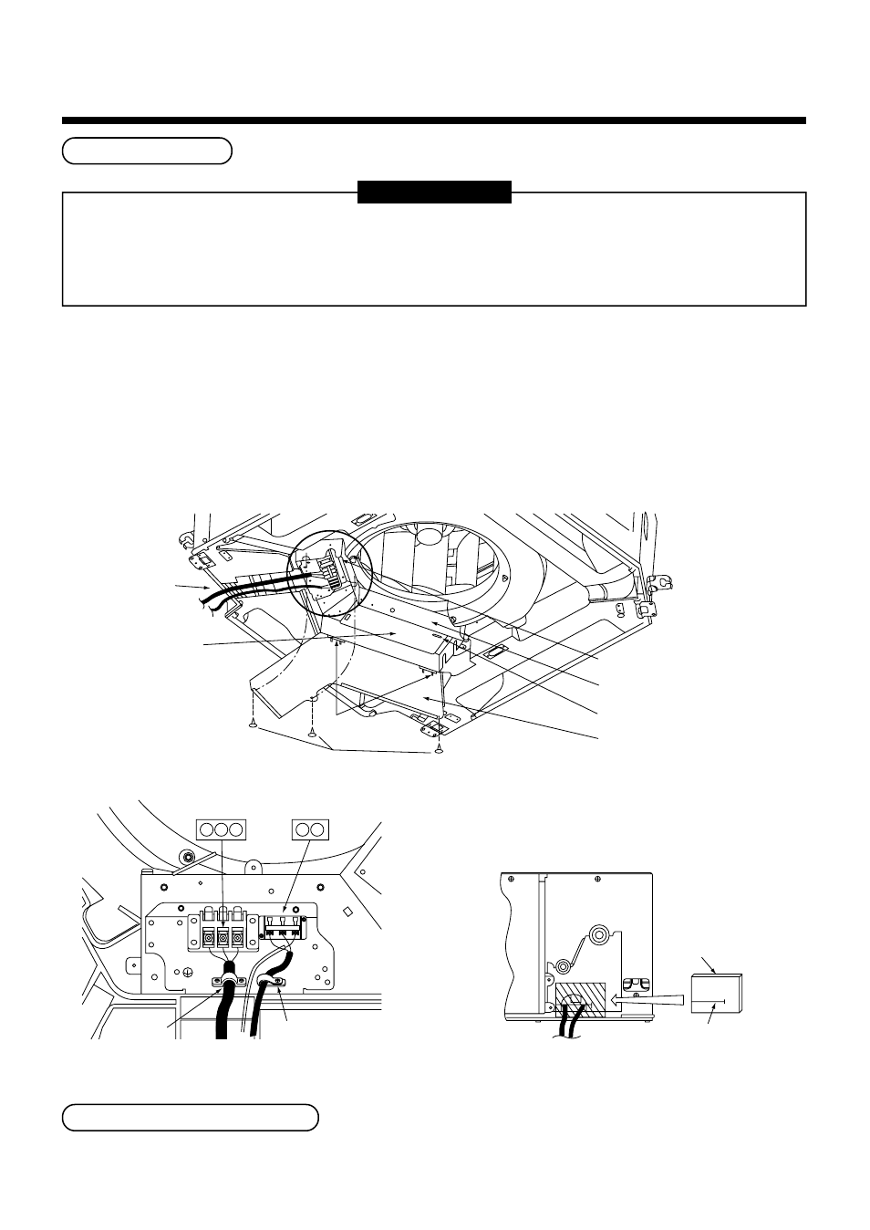 Electrical work, 45 cable connection requirement, Cabling on the ceiling panel | Toshiba RAM-SM560BT-E User Manual | Page 48 / 110