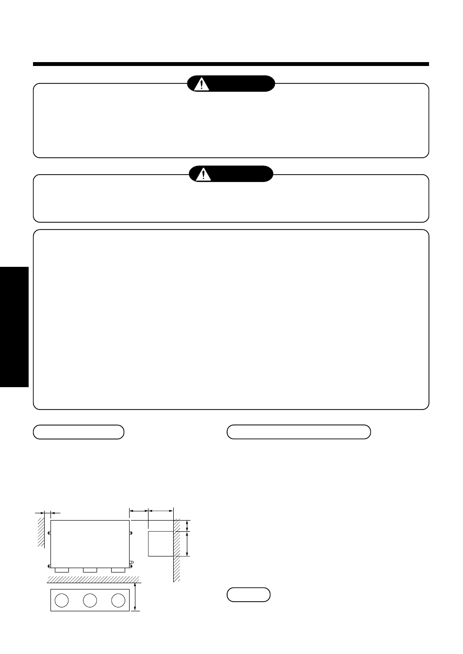 Selection of installation place, Warning, Caution | Toshiba RAM-SM560BT-E User Manual | Page 69 / 110