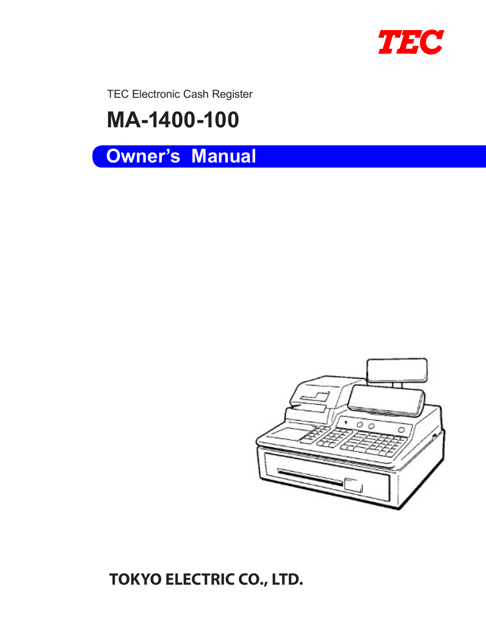 Toshiba TEC MA-1400-100 User Manual | 96 pages