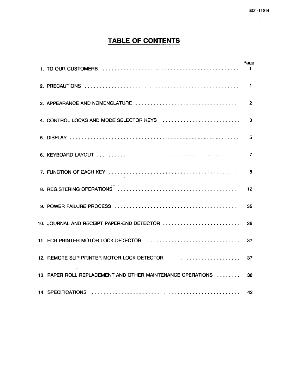 Toshiba TEC MA-1400-100 User Manual | Page 5 / 96