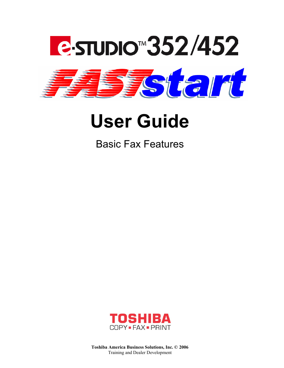 Toshiba 352/452 User Manual | 17 pages