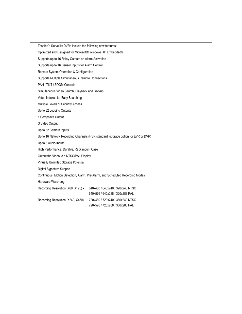 Features | Toshiba DVR16-X User Manual | Page 22 / 141